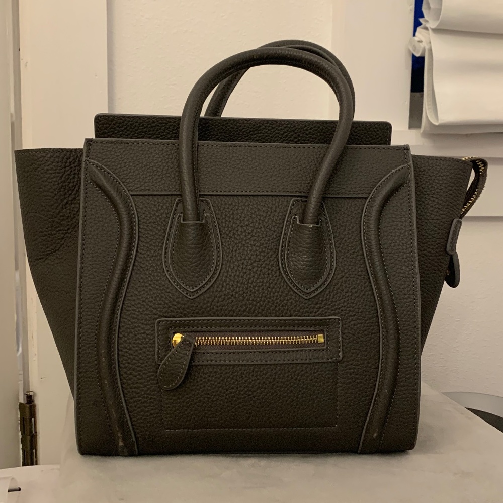 Ainifeel Genuine Leather Smile Top Handle Handbag